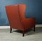 Mid-Century Danish Leather Wing Chair from Stouby, 1970s, Immagine 7