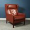 Mid-Century Danish Leather Wing Chair from Stouby, 1970s, Immagine 5