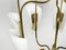 Large Mid-Century Brass & Acrylic Glass 8-Arm Chandelier, 1950s 10