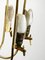Large Mid-Century Brass & Acrylic Glass 8-Arm Chandelier, 1950s, Image 17