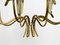 Large Mid-Century Brass & Acrylic Glass 8-Arm Chandelier, 1950s 13