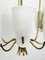 Large Mid-Century Brass & Acrylic Glass 8-Arm Chandelier, 1950s, Image 14