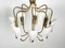 Large Mid-Century Brass & Acrylic Glass 8-Arm Chandelier, 1950s, Image 9