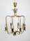 Lámpara de araña Mid-Century grande de latón y vidrio acrílico con ocho brazos, años 50, Imagen 16