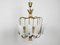 Large Mid-Century Brass & Acrylic Glass 8-Arm Chandelier, 1950s, Image 6