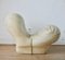 Ivory Leather Lounge Chair, 1960s 1