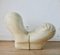 Ivory Leather Lounge Chair, 1960s, Image 1