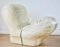 Ivory Leather Lounge Chair, 1960s 15