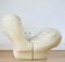 Ivory Leather Lounge Chair, 1960s 13