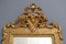 Espejo de muelle victoriano antiguo de madera dorada, Imagen 4