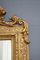 Espejo de muelle victoriano antiguo de madera dorada, Imagen 3