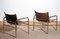 Leather and Tubular Steel Klinte Armchairs by Tord Bjorklund, 1980s, Set of 2 2