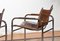 Leather and Tubular Steel Klinte Armchairs by Tord Bjorklund, 1980s, Set of 2 10