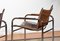 Leather and Tubular Steel Klinte Armchairs by Tord Bjorklund, 1980s, Set of 2 18