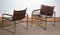 Leather and Tubular Steel Klinte Armchairs by Tord Bjorklund, 1980s, Set of 2 13