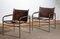 Leather and Tubular Steel Klinte Armchairs by Tord Bjorklund, 1980s, Set of 2 14