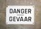 Vintage Belgian Danger Sign, 1940s 4
