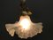 Lámpara de araña de cristal de murano y chapa decorada con flor, años 60, Imagen 3