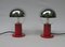 Petites Lampes de Bureau Vintage Rouges par Motoko Ishii pour Staff, 1960s, Set de 2 4