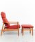 Model FD164 Teak Armchair and Ottoman by Arne Vodder for France & Søn/France & Daverkosen, 1970s, Set of 2 16