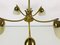 Sputnik Opaline Glass Chandelier, 1950s 3