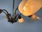 Lámpara de araña Sputnik de vidrio opalino, años 50, Imagen 5