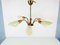 Sputnik Opaline Glass Chandelier, 1950s 6