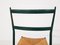 Italian Model Leggera Green Metal and Rattan Side Chairs by Gio Ponti, 1960s, Set of 2 4