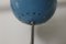 Vintage Sputnik Deckenlampe aus blauem Metall & Glas, 1960er 6