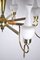 Mid-Century Brass and Opaline Glass Chandelier, 1950s 10