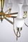 Mid-Century Brass and Opaline Glass Chandelier, 1950s, Image 10