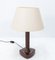 French Stichted Leather Desk Lamp, 1964 3