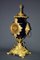 Reloj de jarrón antiguo de bronce dorado y porcelana, Imagen 9