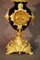 Reloj de jarrón antiguo de bronce dorado y porcelana, Imagen 7