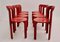 Rote Vintage Esszimmerstühle von Bruno Rey für Dietiker, 10er Set 2