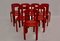 Vintage Red Dining Chairs by Bruno Rey for Dietiker, Set of 10 6