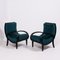 Art Deco Velvet & Bentwood Lounge Chairs by Jindřich Halabala, 1920s, Set of 2 2