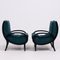 Art Deco Velvet & Bentwood Lounge Chairs by Jindřich Halabala, 1920s, Set of 2, Image 5