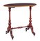 19th-Century Victorian Walnut Oval Occasional Table, Image 1