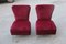 Vintage Red Velvet Side Chairs by Gigi Radice, Set of 2, Image 4