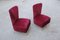 Vintage Red Velvet Side Chairs by Gigi Radice, Set of 2, Image 7