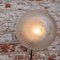 Vintage Industrial Frosted Glass & Porcelain Wall Lamp, 1950s 5