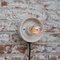 Vintage Industrial Frosted Glass & Porcelain Wall Lamp, 1950s 7