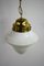 Lámpara colgante francesa de opalina, años 30, Imagen 5