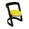 Vintage Italian Black Lacquered Wood & Yellow Velvet Dining Chairs by Willy Rizzo, Set of 6 10