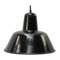 Black Enamel Pendant Lamp, 1950s, Image 1