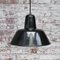 Black Enamel Pendant Lamp, 1950s 4