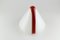 Deckenlampe aus Muranoglas in Rot & Weiß von Renato Toso für Leucos, 1972 13