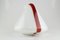 Deckenlampe aus Muranoglas in Rot & Weiß von Renato Toso für Leucos, 1972 16