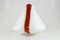 Lámpara de techo de cristal de Murano rojo y blanco de Renato Toso para Leucos, 1972, Imagen 18